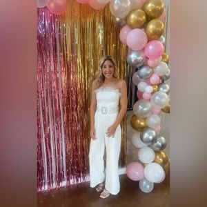 12th tribe white jumpsuit size small